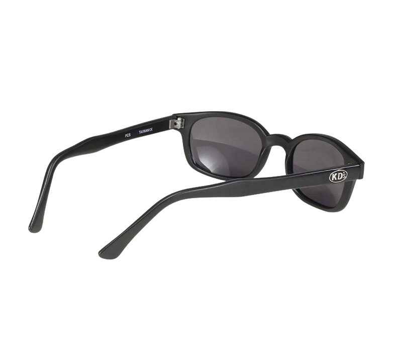 Occhiali da sole 10019 di X-KD con montatura nera opaca e lenti polarizzate grigie.