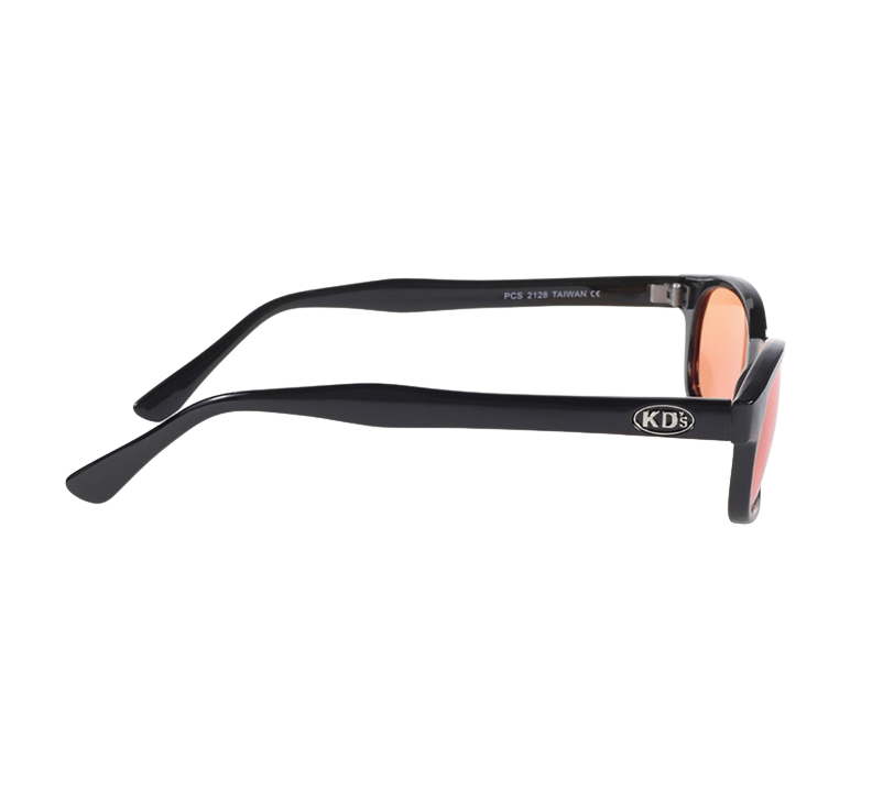 Occhiali da sole KD's 2128 con montatura classica nera e lenti arancioni
