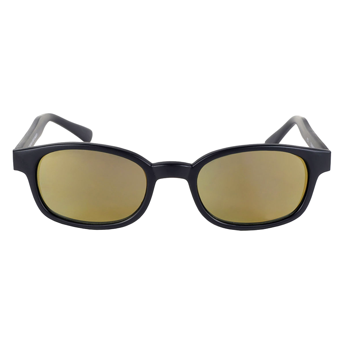 Gafas de sol KD's 2000 con montura negra mate y cristales dorados efecto espejo