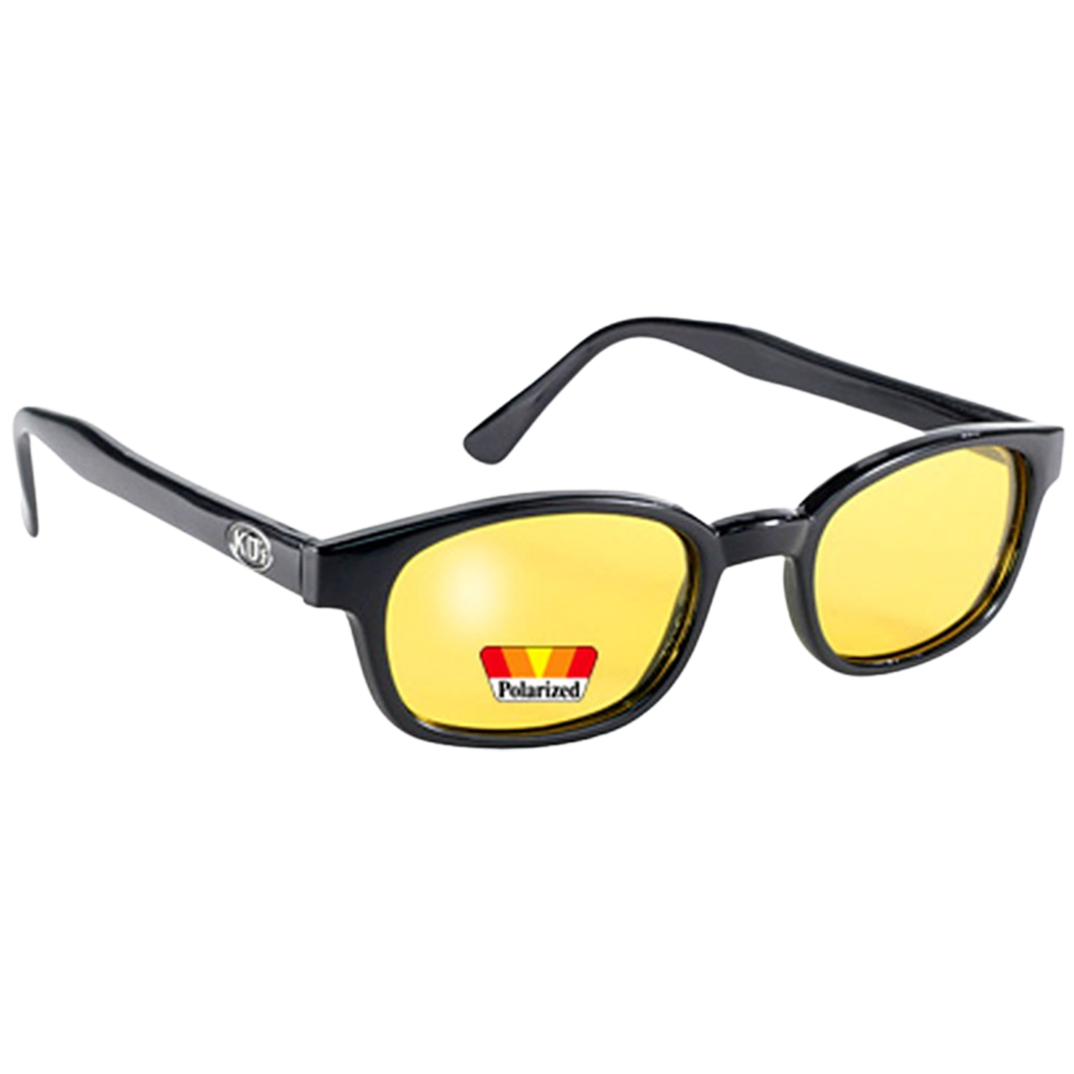 Lunettes de soleil KD's 20129 avec verres jaunes polarisés et monture noire classique