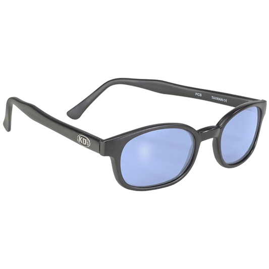 KD's 20012 zonnebril met blauwe glazen en matzwart montuur