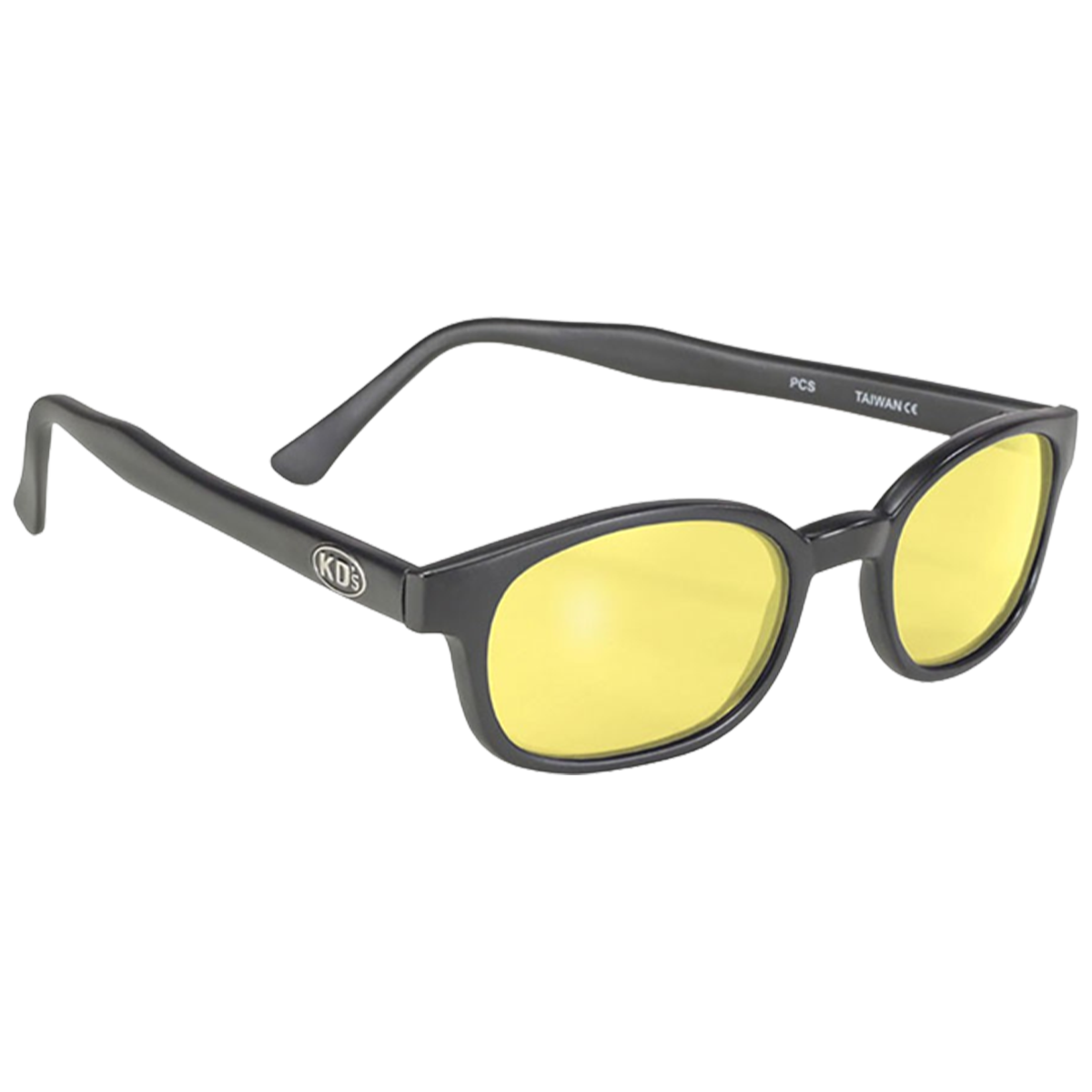 Monture lunettes noires à verres jaunes