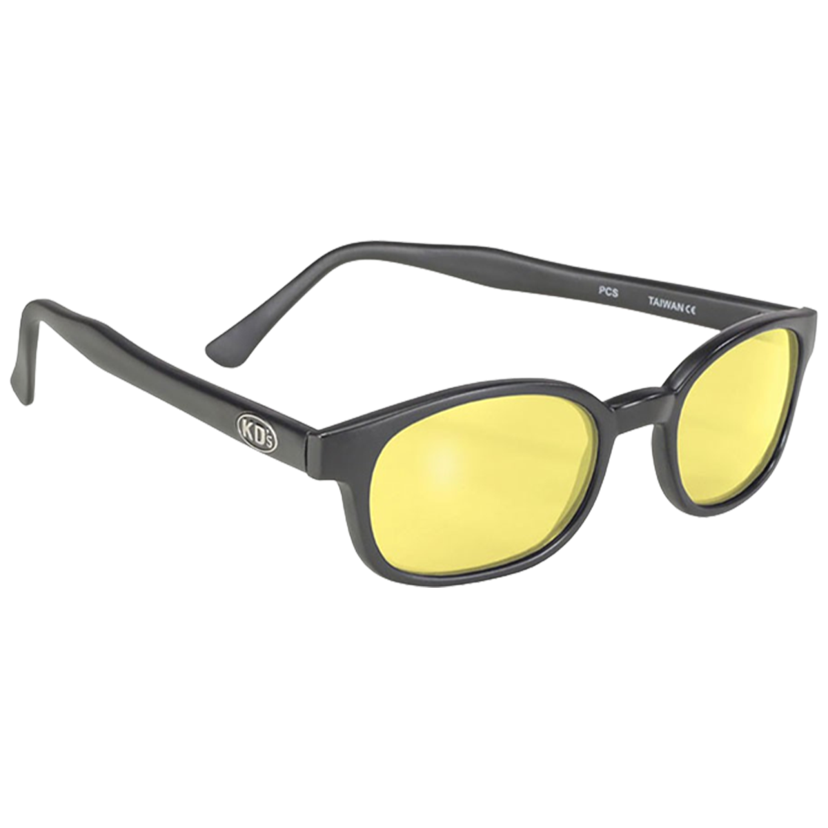 KD's 21112 Lunettes de soleil Monture noir mat Verres jaune