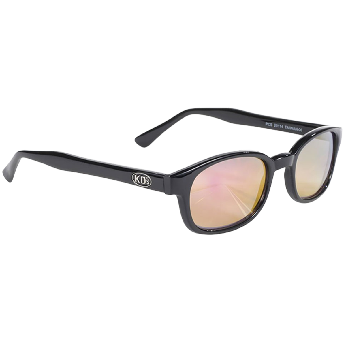 Occhiali da sole KD's 20114 con classica montatura nera e lenti a specchio