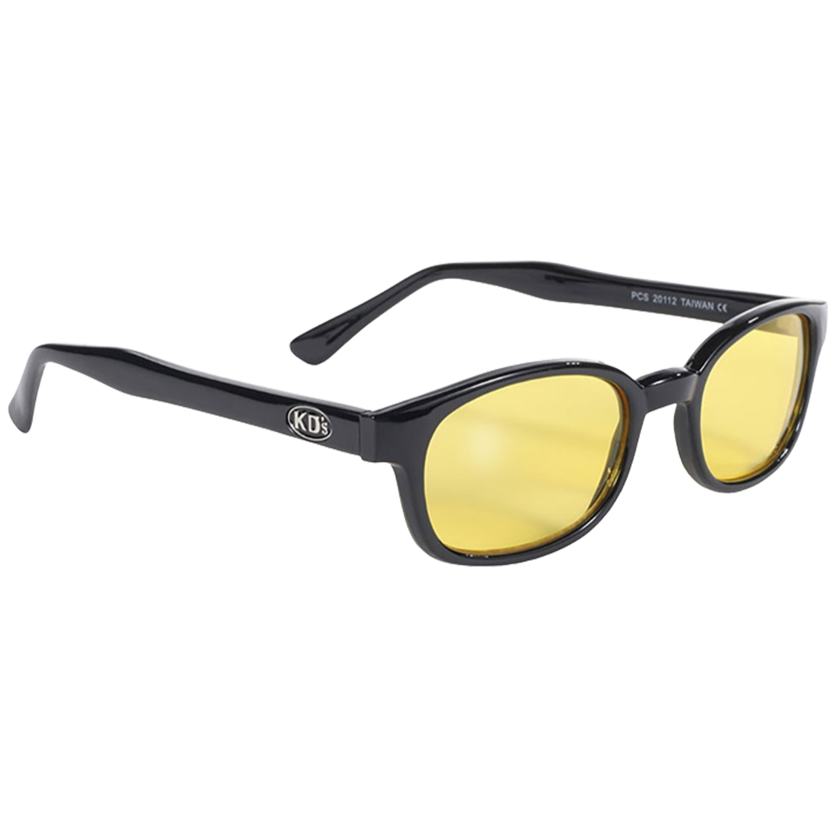 Occhiali da sole KD's 20112 con montatura classica nera e lenti gialle