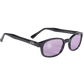 Lunettes de soleil KD's 21216 avec monture noire classique et verres violets