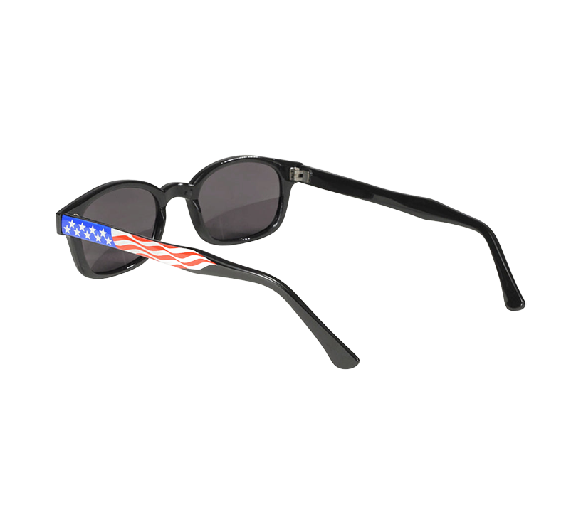 Lunettes de soleil X-KD's 10050 aux verres fumés et monture décor drapeau US