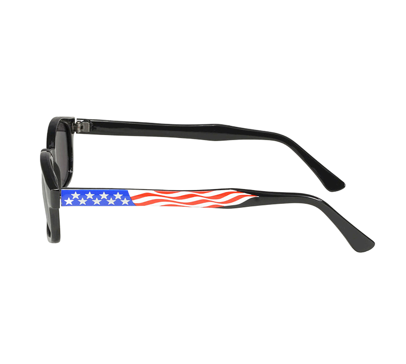 Lunettes de soleil X-KD's 10050 aux verres fumés et monture décor drapeau US
